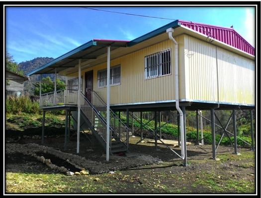 Light Steel Structure Prefabricated House , Prefab Industrial Building With Toilet Sink Shower