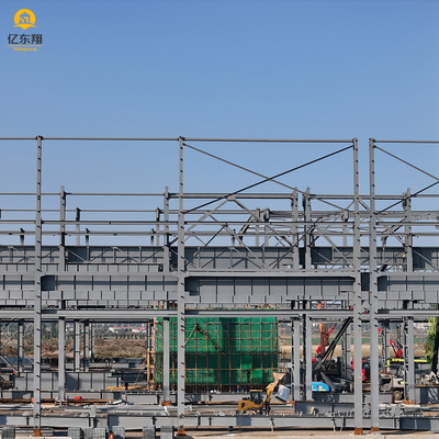 Prefab Steel Frame Building Fire Resistant High Weather Resistance