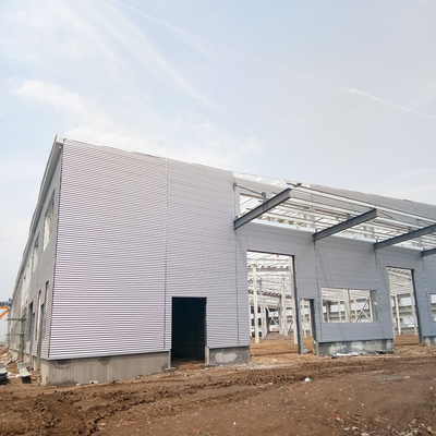 Prefab Steel Frame Building Fire Resistant High Weather Resistance