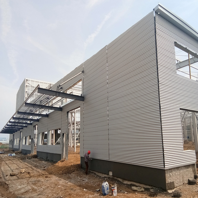 Prefab Steel Frame Building Fire Resistant High Weather Resistance