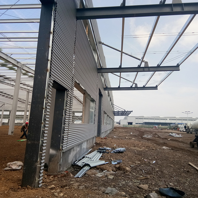 Prefab Steel Frame Building Fire Resistant High Weather Resistance