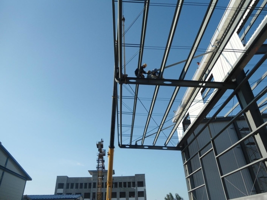 Prefab H-Section Steel Structure Workshop with Bridge Crane