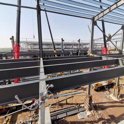 Lightweight Prefab Metal Warehouse Building / Industrial Metal Structure Fabrication