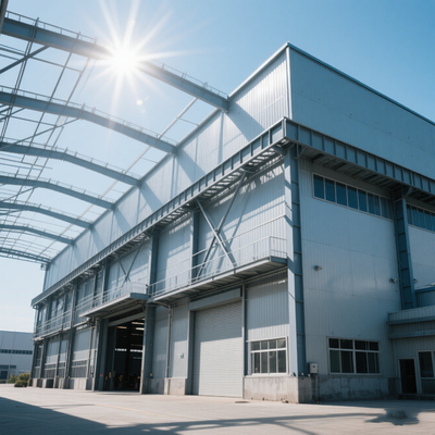Waterproof Flameproof Prefab Steel Warehouse Building Q355 Q235 Frame