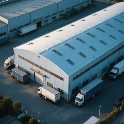 Prefabricated Metal Warehouse Steel Structure Customized With Sandwich Panel Steel Sheet