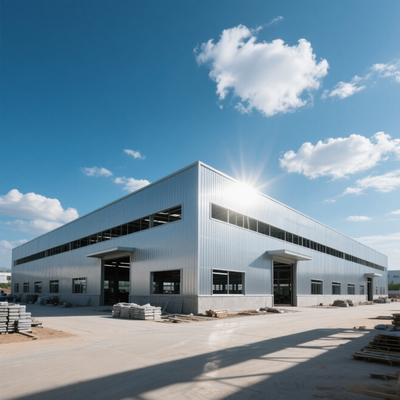 Lightweight Prefabricated Steel Warehouse Building with H Frame