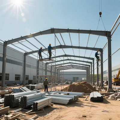 Large Span Prefabricated Steel Structure Warehouse Building Quick Assembly