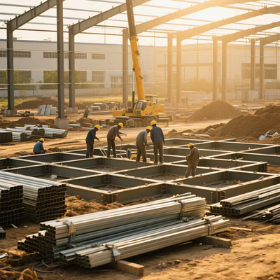 Large Span Prefabricated Steel Structure Warehouse Building Quick Assembly