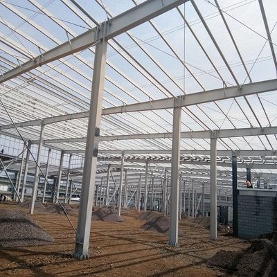 Galvanized Prefab Steel Hangar Building with Sandwich Panel Walls