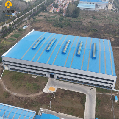 Multi Storey Steel Structure Building , Prefab Steel Workshop With Round Tube Brace