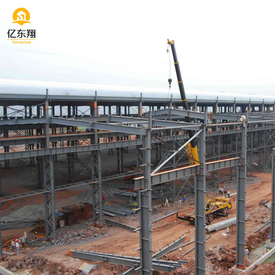 Custom Prefab Steel Warehouse With Sandwich Panels / Sliding Doors