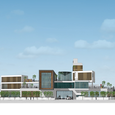 High Strength Prefabricated Steel Commercial Buildings Large Span