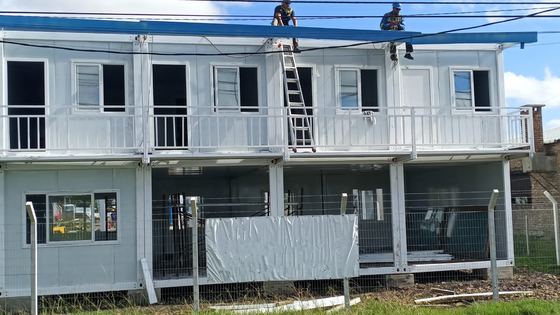 Q355 Q235 Modular Container Buildings for Hotels with Glass Wool Panels