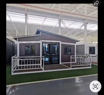 Galvanized Steel Prefabricated Container House with Glass Wool Panels