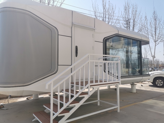 Space Capsule Container House Prefab Modular Hotel with Glass Wool Insulation