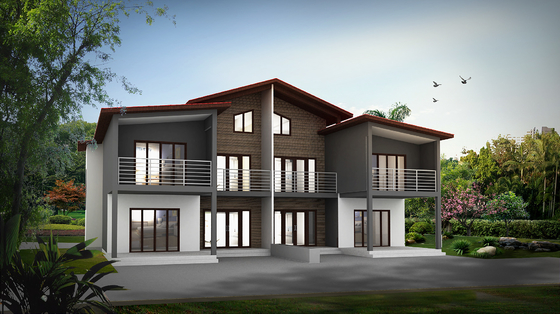 Prefab Steel Structure Commercial Building with Sandwich Panels