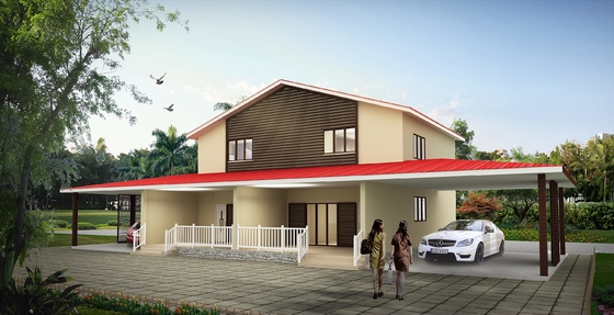 Prefab Steel Structure Commercial Building with Sandwich Panels