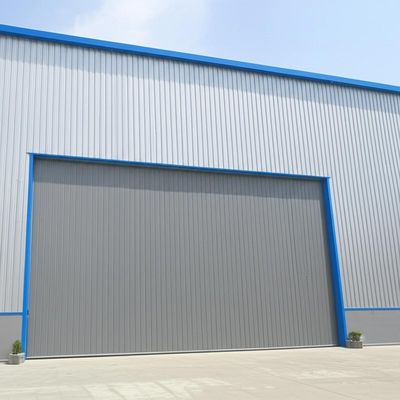 Steel Door Steel Structure Warehouse with Q235B Raw Steel Material and Customized Snow Load Capacity
