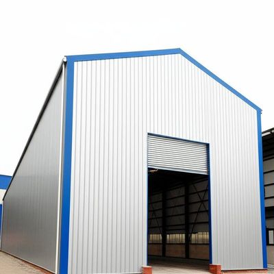 Steel Structure Warehouse Utilizing Q355B Raw Steel Material Steel Door and Steel Color Sheet for Construction