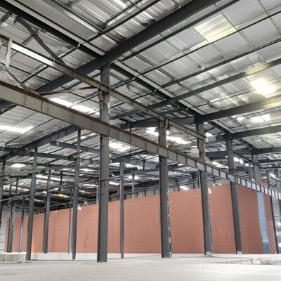 Large Clear Span Prefabricated Steel Structure Aircraft Hangar Galvanized Frame Wind Resistant 150kmh CE Certified