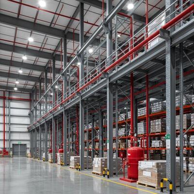 H Section Column Beam Industrial Steel Storage Facility Equipped with Optional Fire Protection System Providing and Safe Industrial Storage